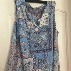 Floral paisley tank top